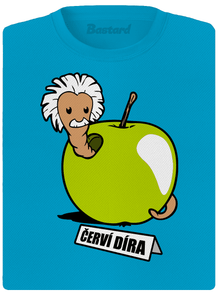 Červí díra dámské sportovní tričko Blue Atol