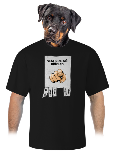 Vem si ze mě příklad unisex tričko oversized Black