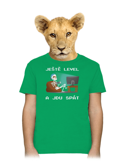 Ještě level dětské tričko Kelly Green
