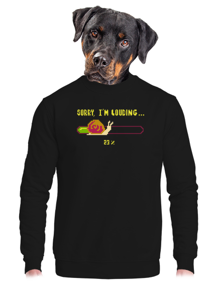 Louding unisex mikina bez kapuce Black