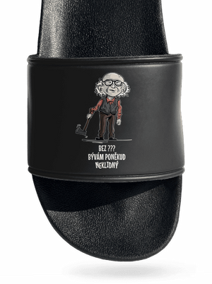 Neklidný - vlastní text pantofle Black