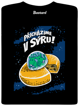 Přicházíme v sýru pánské tričko Black