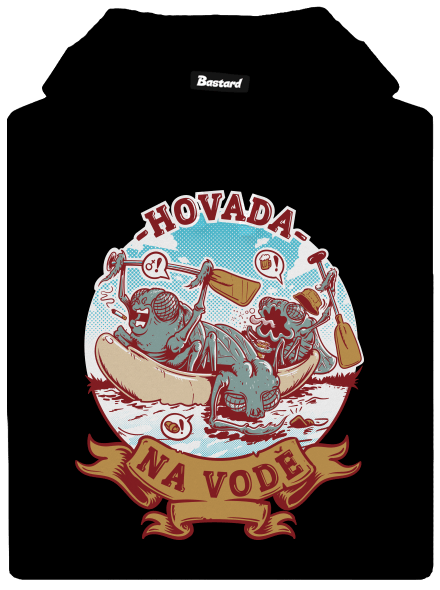 Hovada na vodě pánská mikina klokanka Black
