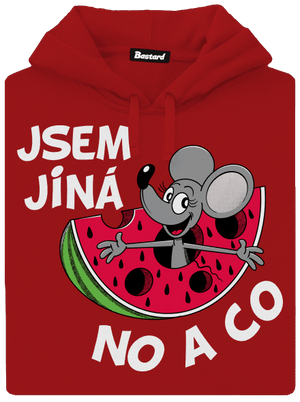 Jsem jiná dámská mikina klokanka Red Mal