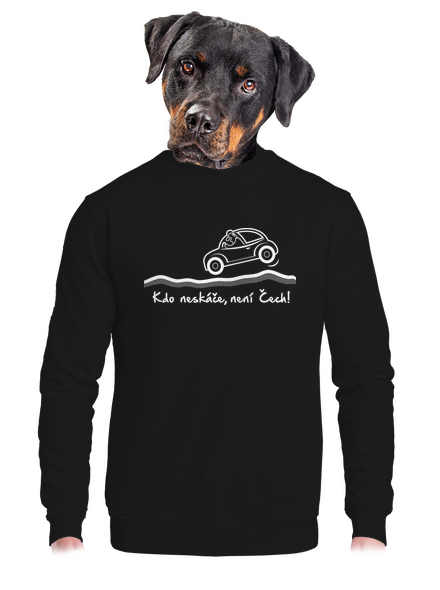 Kdo neskáče unisex mikina bez kapuce Black