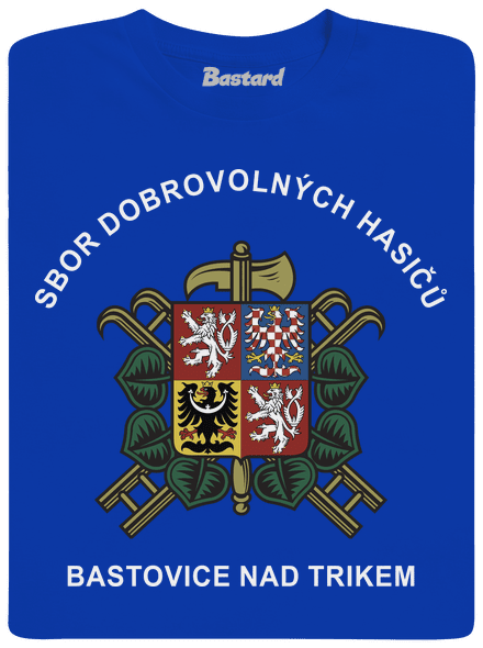 Sbor dobrovolných hasičů s vlastním erbem obce dětské tričko Royal Blue