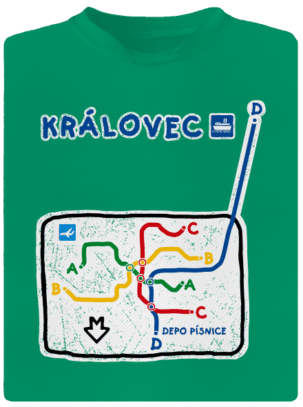 Metro Královec dětské sportovní tričko Kelly Green Mal