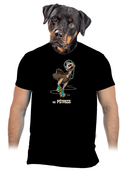 No pštress pánské tričko Black