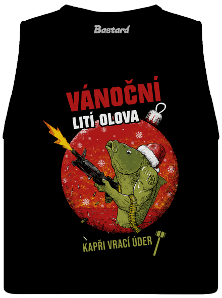 Vánoční lití olova dámské tílko volné Black