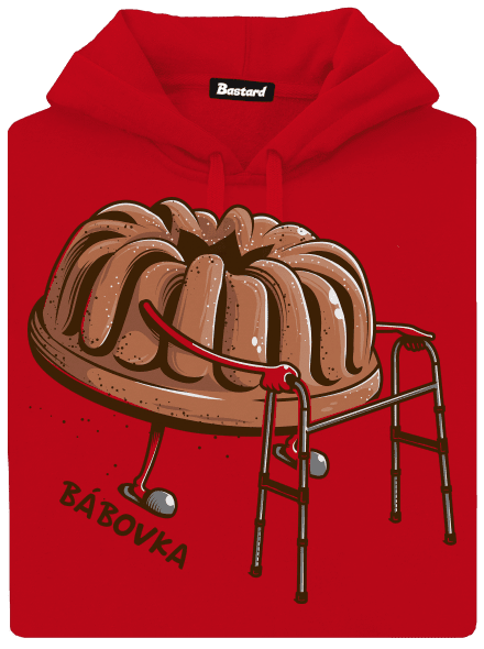 Bábovka pánská mikina klokanka Red