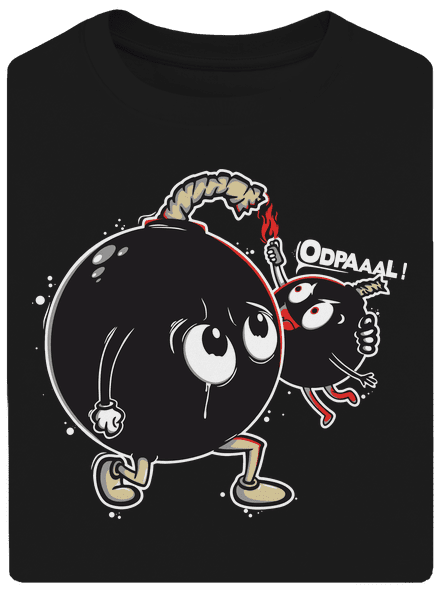 Bomby unisex tričko oversized Black