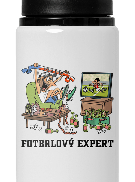 Fotbalový expert lahev na vodu White
