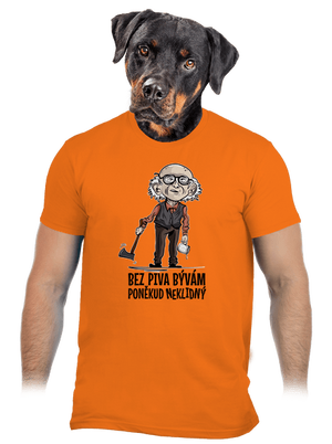 Neklidný bez piva pánské tričko Orange