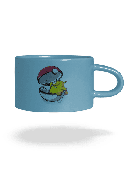 Konec pokémona hrnek makronka Blue Macaron