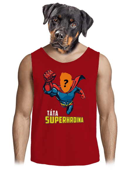 Táta superhrdina pánské tílko Red
