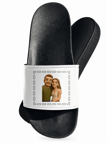 3D plastelína z vlastní fotky pantofle White