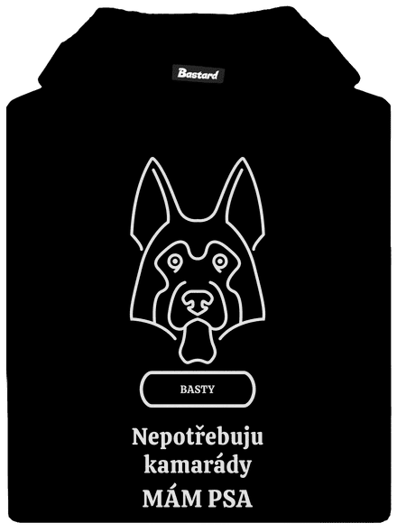 Nemůžu, mám psa dětská mikina klokanka Black