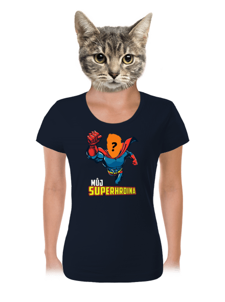 Můj superhrdina dámské tričko Navy Mal