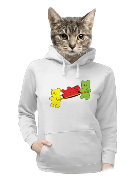 Gumídci dámská mikina klokanka White