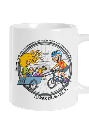 Cyklistický horoskop: Rak klasický hrnek White