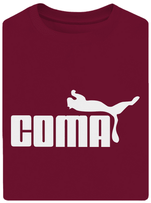Coma unisex tričko oversized Garnet