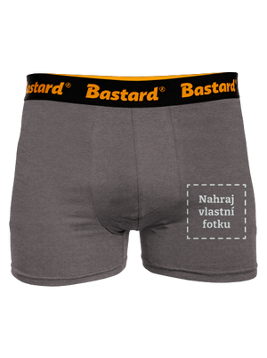 Vlastní potisk boxerky Gray Melange