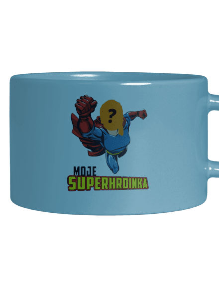 Moje superhrdinka hrnek makronka Blue Macaron