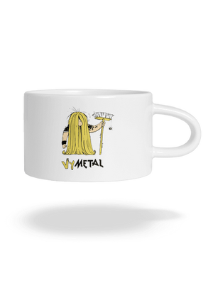 Metalista hrnek makronka White