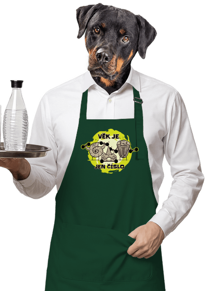 Věk je jen číslo zástěra Bottle Green