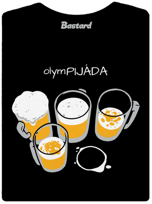 Pijáda dámské tričko s lemem Black