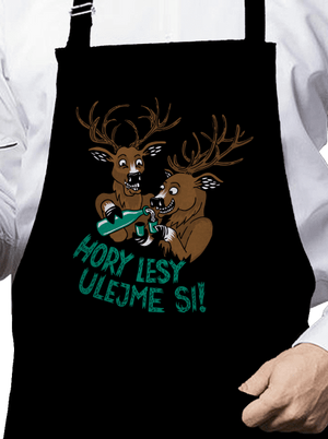 Hory lesy ulejme si zástěra Black