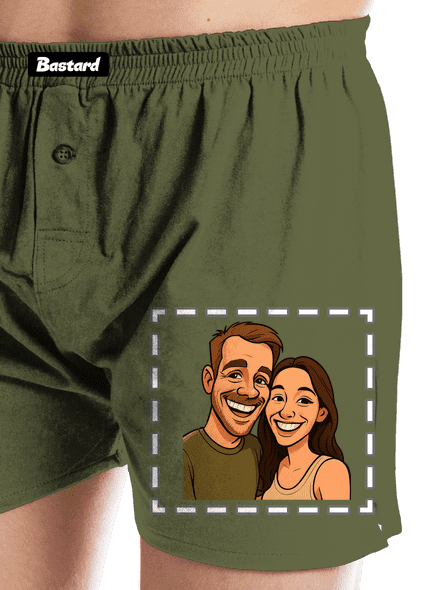 Karikatura z vlastní fotky pánské trenky Khaki