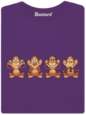 Opička s mobilem dámské tričko premium Purple