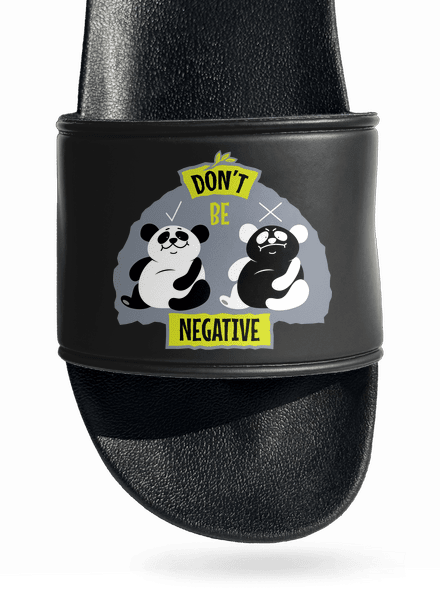 Don't be negative pantofle Black