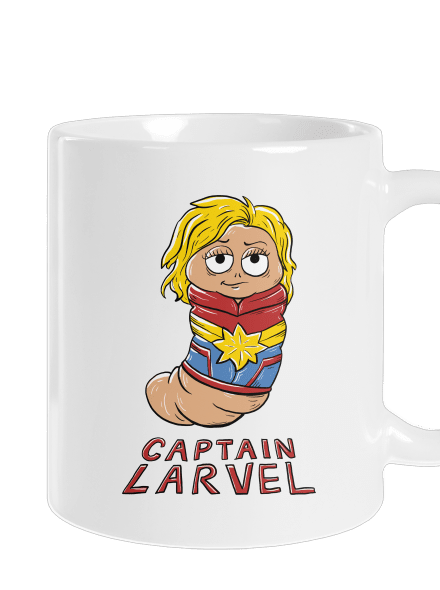 Captain Larvel klasický hrnek White
