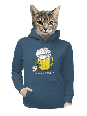 Pivoňky dámská mikina klokanka Denim