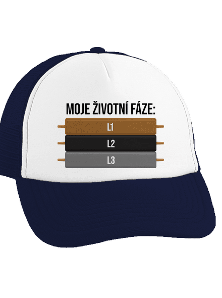Moje životní fáze kšiltovka truckerka French Navy cap