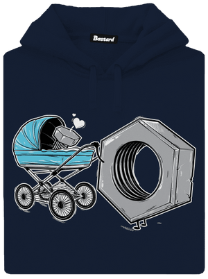 Správná matka pánská mikina klokanka Navy