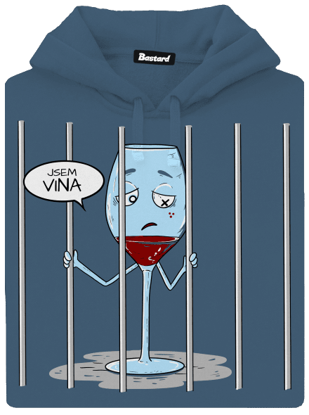 Jsem vinen dámská mikina klokanka Denim