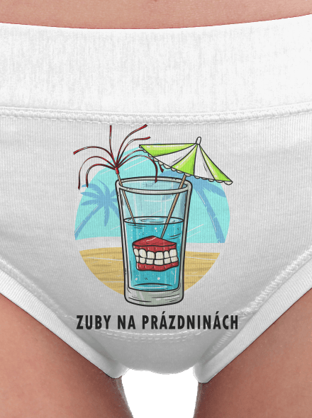 Zuby na prázdninách dámské kalhotky White