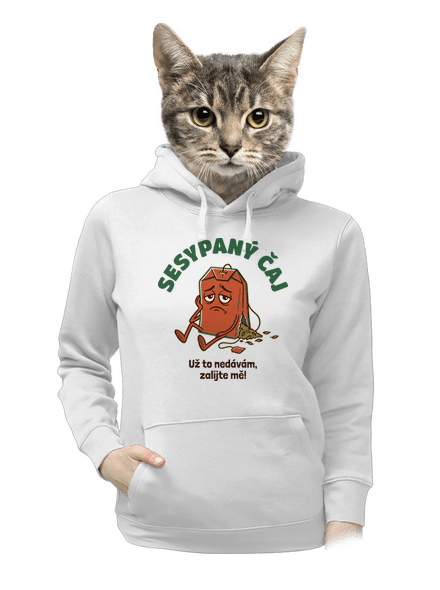Sesypaný čaj dámská mikina klokanka White