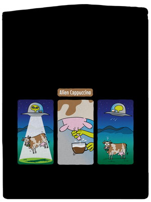 Alien Cappuccino pánská mikina na zip Black