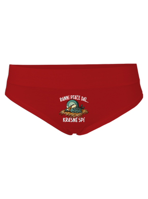 Ranní ptáče spí dámské kalhotky Red Mal
