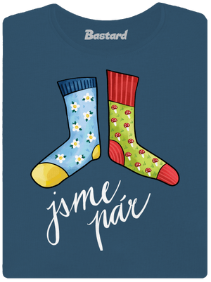 Jsme ponožkový pár dámské tričko premium Petrol Blue