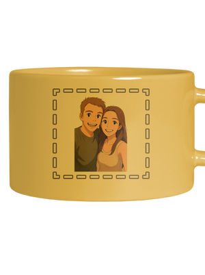 Ghibli efekt z vlastní fotky hrnek makronka Yellow Macaron