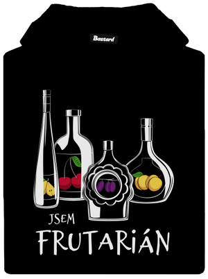 Frutarián pánská mikina klokanka Black