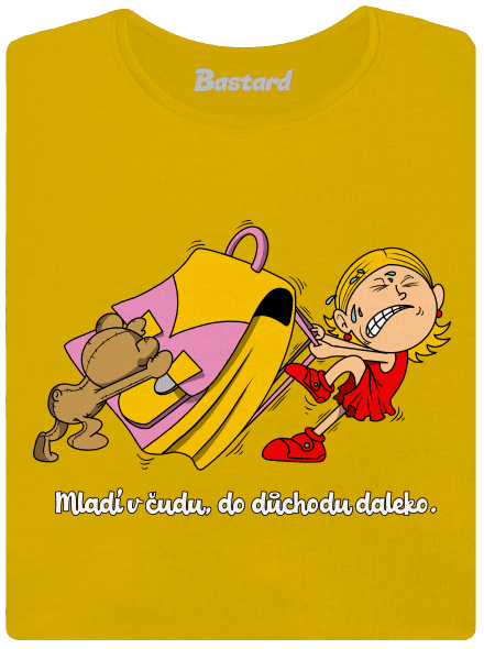 Školačka dámské tričko Yellow