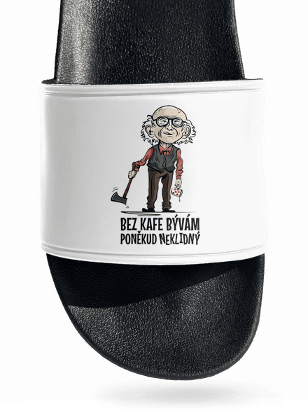 Neklidný bez kafe pantofle White