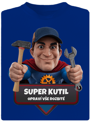 Super táta pánské sportovní tričko Royal Blue Mal