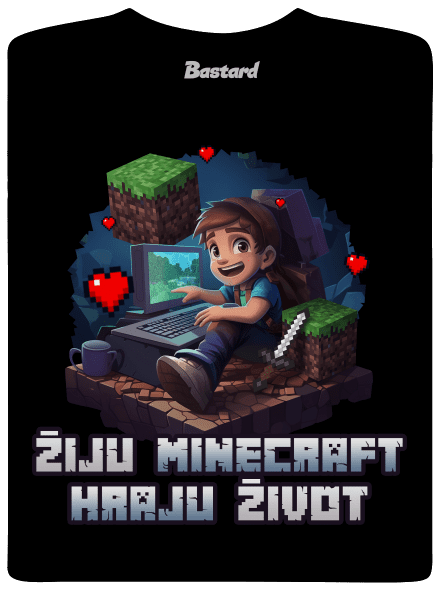 Žiju Minecraft pánské tričko Black